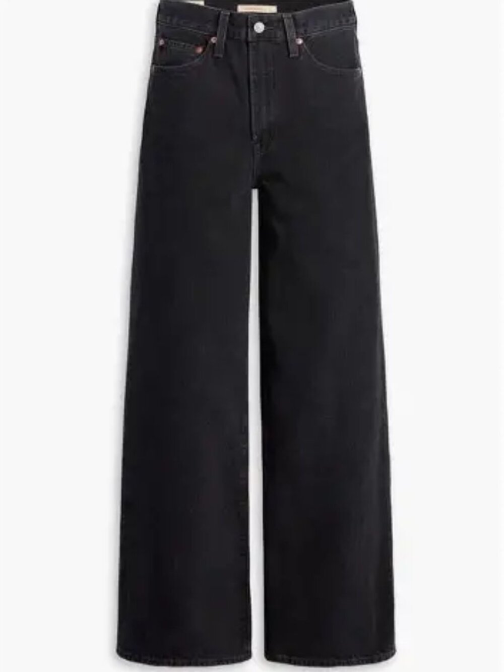 Levi's Washed Black High Rise Ribcage Wide Leg Jeans Womens 26